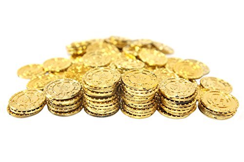 金貨100枚 【SCGEHA】宝箱 アンティーク 風 海賊 パイレーツ 財宝 お宝 金貨 秘宝 ゴールド コイン 100枚 （金_3