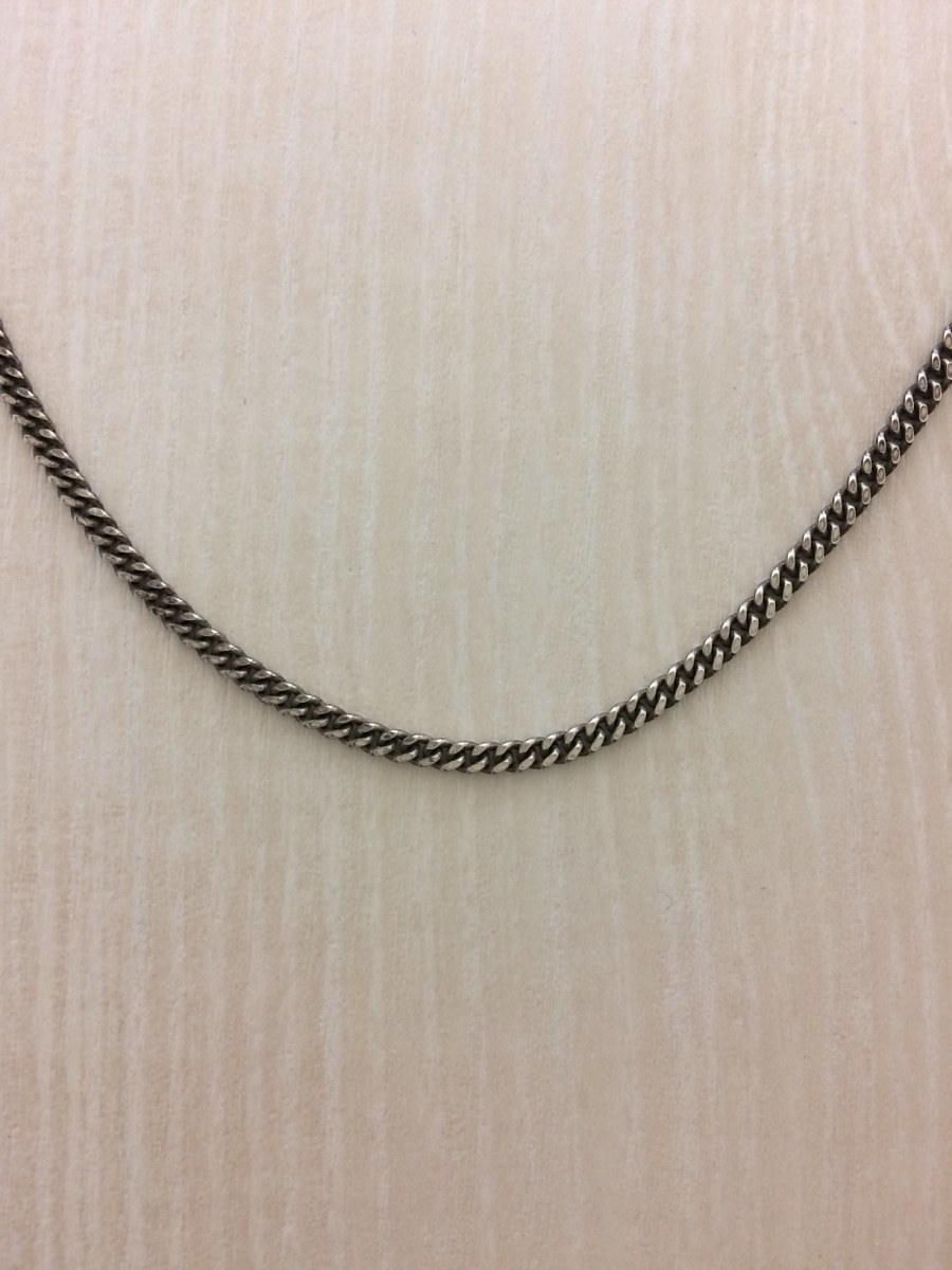 Chain w/curb clasp L//ネックレス/SV925/SLV