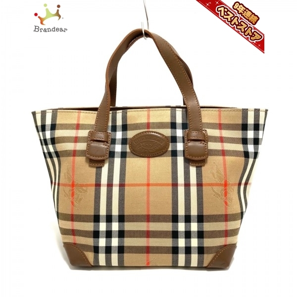 バーバリー Burberry トートバッグ - キャンバス×レザー ベージュ 