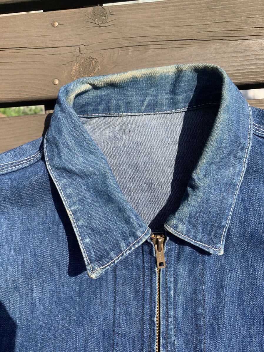 50s vintage Oshkosh ジッパーカバーオール デニムジャケット 40s 60s