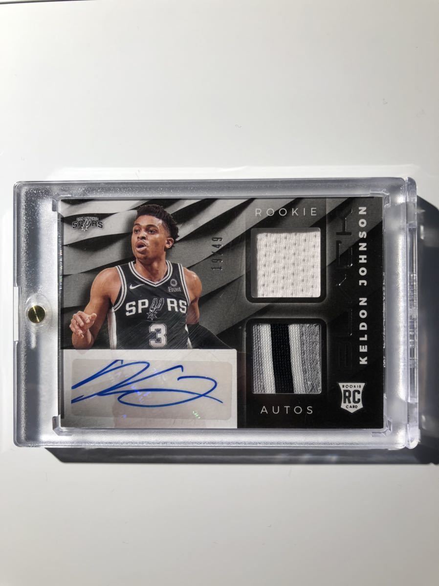 49シリ NBA panini BLACK rc auto jersey keldon johnson RPA スパーズ