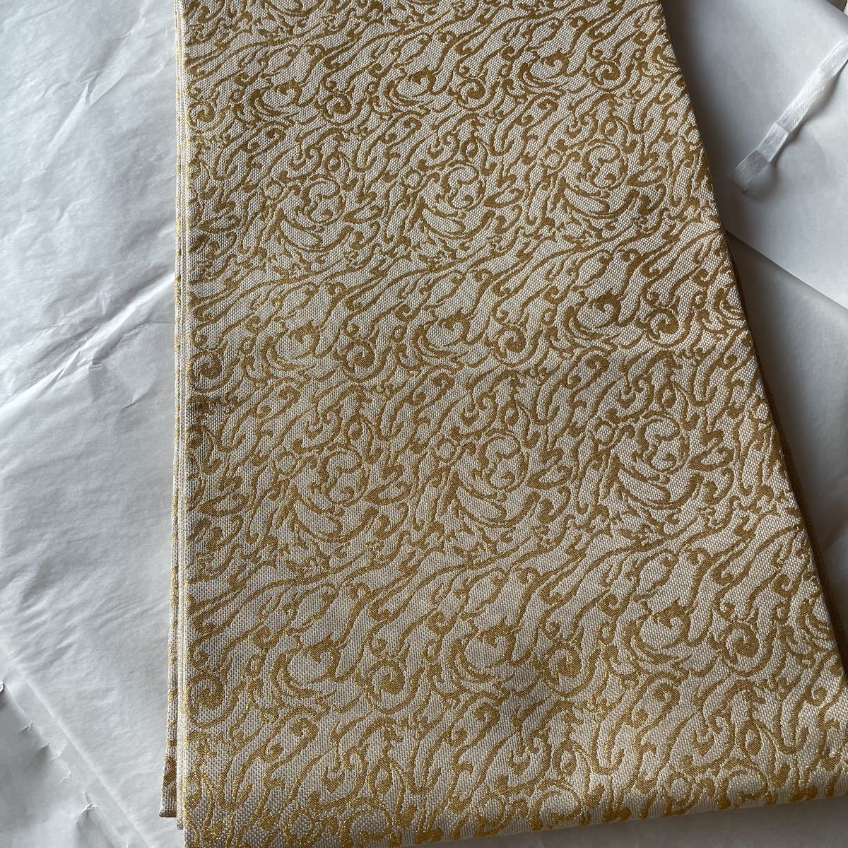 平和屋着物□夏物 太鼓柄袋帯 明綴れ 飾花文 金銀糸 逸品 km945