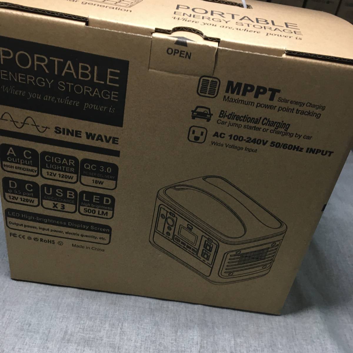 現状品 SUPAREE ポータブル電源 大容量 在宅勤務 500W 153600mAh 純正 