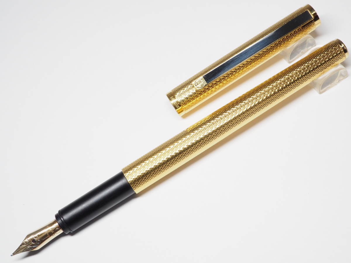 ジェムライン ダンヒル 万年筆 バーレイ ゴールド d ペン先14K