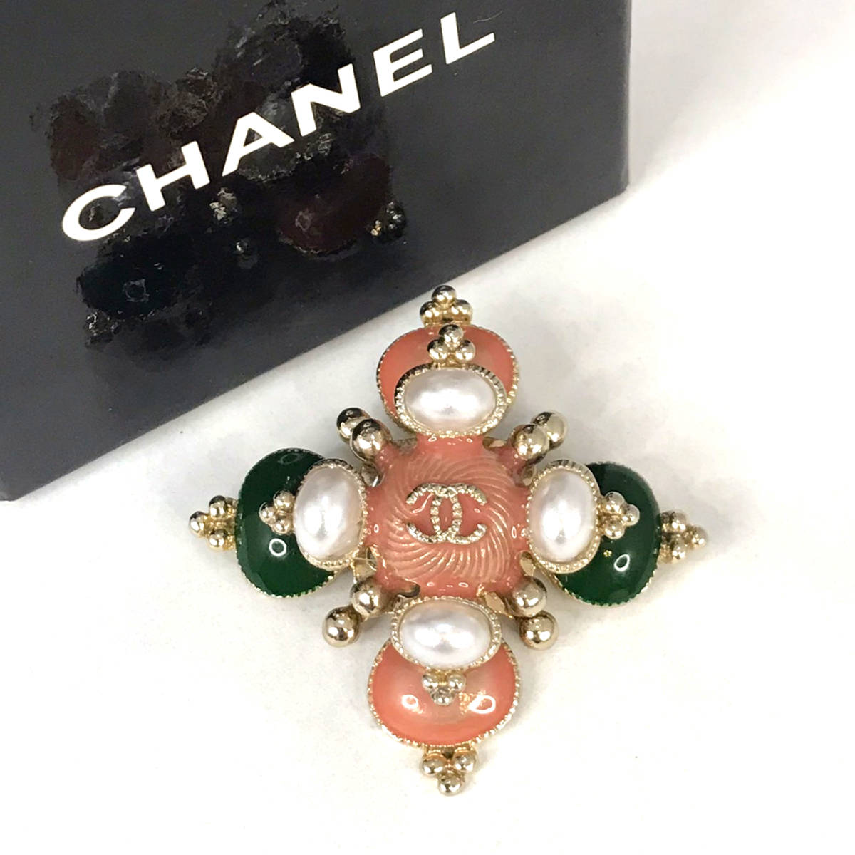 激レア】 シャネル CHANEL グリポア ココマーク ブローチ カラー 