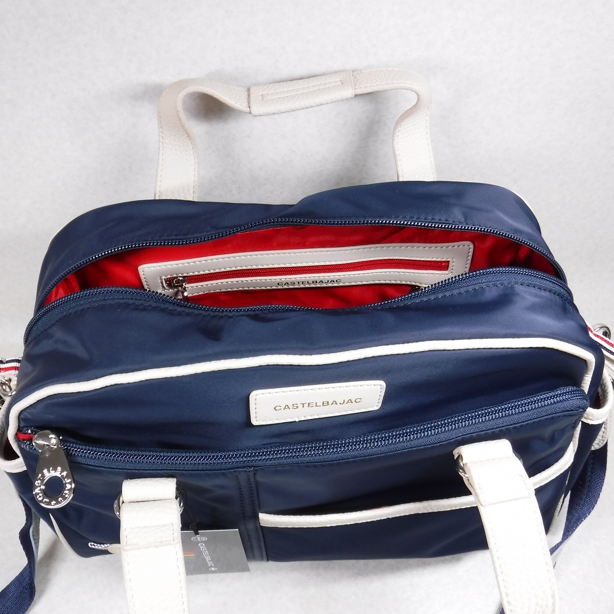 BB21 カステルバジャック 新品 紺 ネイビー 多機能 2WAYショルダーボストンバッグ 定価16500円 029331 カステルバジャック 1ST ジャケット リュックサック CASTELBAJAC（カステルバジャック） ショルダーバッグ