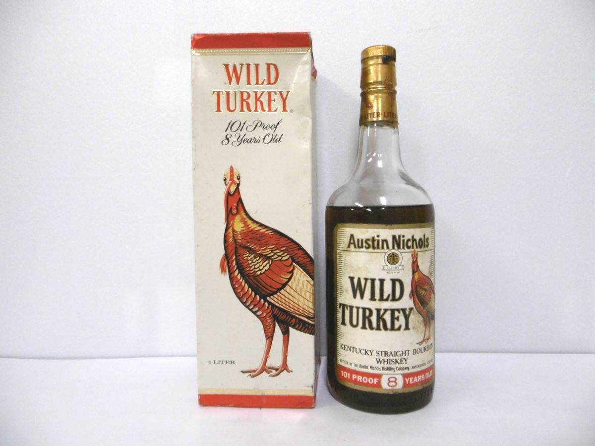 古酒WILDTURKEYワイルドターキー8年　バーボンウィスキー　未開栓 古酒 未開栓 WILD TURKEY ワイルドターキー 8年 旧 ボトル