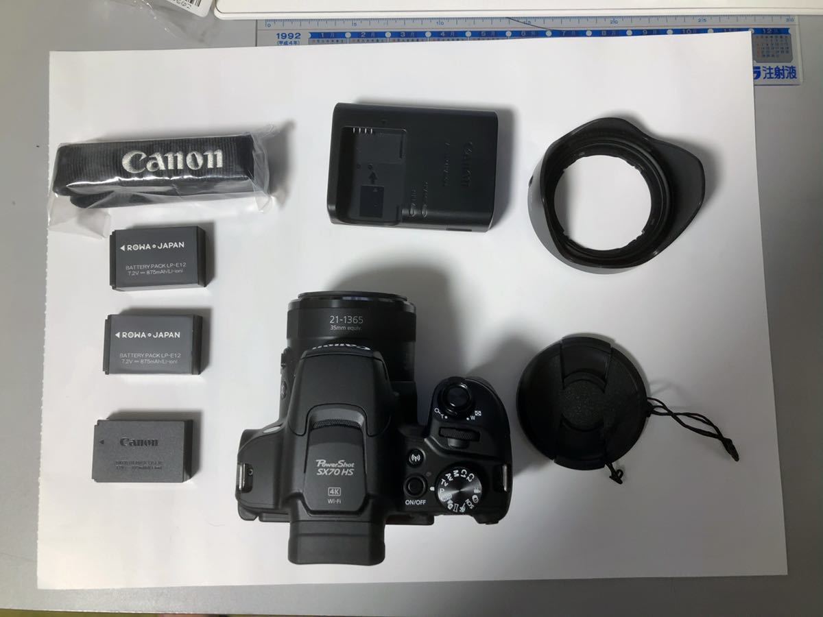 中古】Canon PowerShot SX70 HS純正バッテリー3個付き 【公式通販】