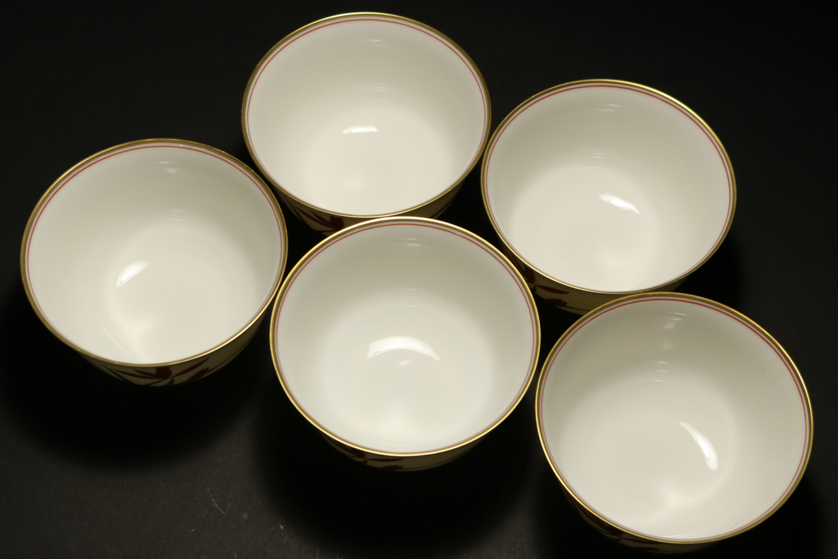 香蘭社 御湯呑 ☆28―132☆茶器セット 五客⁄香蘭社 御皿揃⁄橘 湯呑