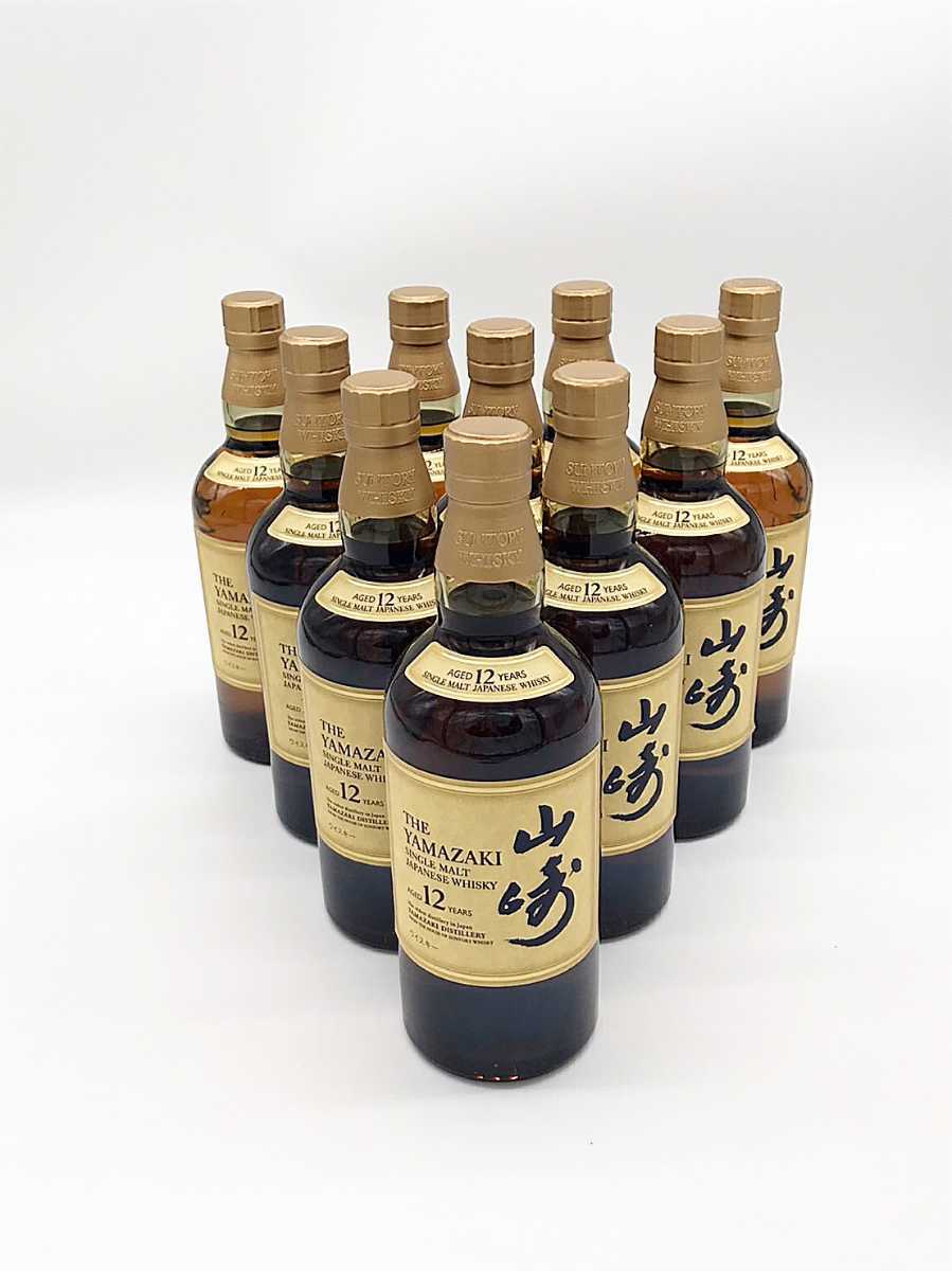 送料無料！新品・未使用！マイレージ付！箱付【サントリー】 シングルモルトウイスキー 山崎12年700ml 10本セット!!! 
