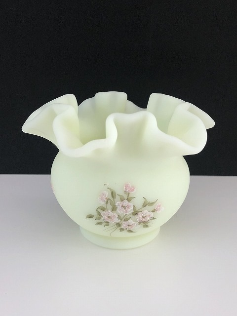 Fenton フェントン ヴァセリンガラス ウランガラス USA ヴィンテージ 