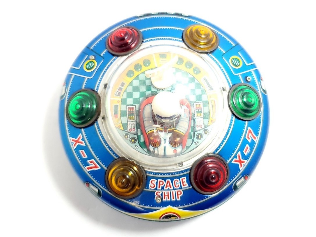 マスダヤ SPACE SHIP/スペースシップ X-7 円盤 ブリキ おもちゃ UFO
