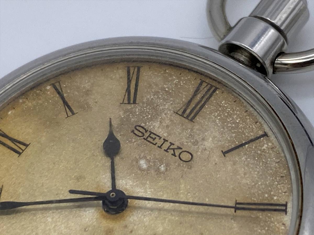 懐中時計 5740-0080 セイコー 10振動 手巻き SEIKO SEIKO革カバー付 