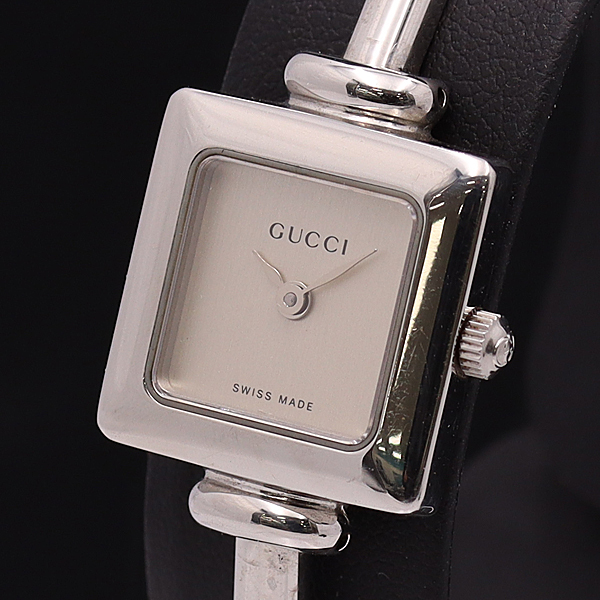 1円○正規品【グッチ GUCCI】箱付き QZ 2針 デイデイト 101M Gロゴ