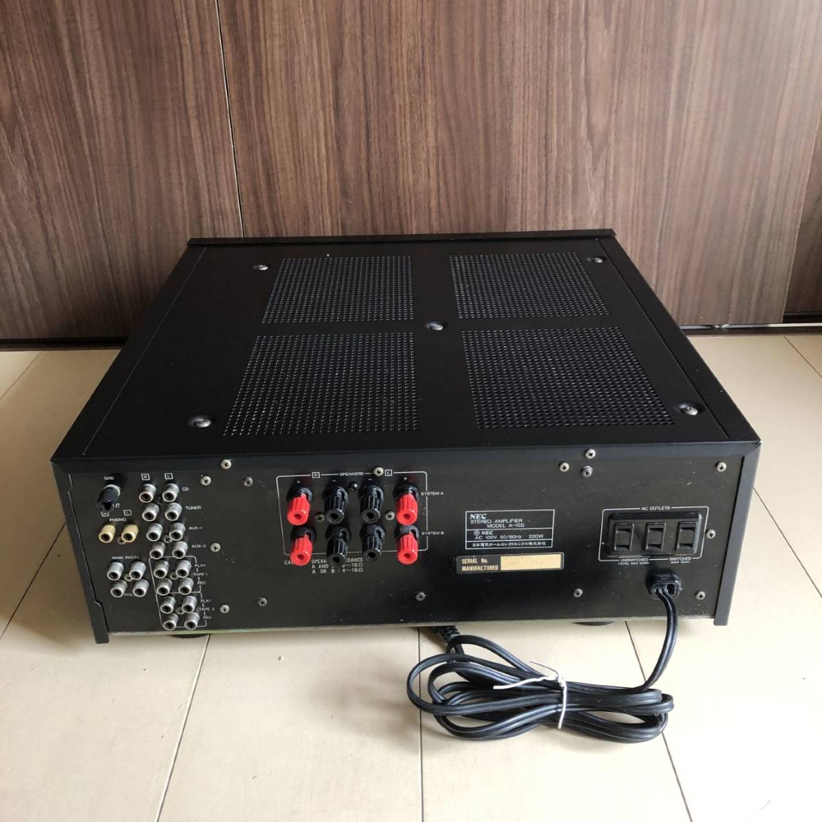 NEC A-10 II プリメインアンプ 通電のみ NEC プリメインアンプ | 広島