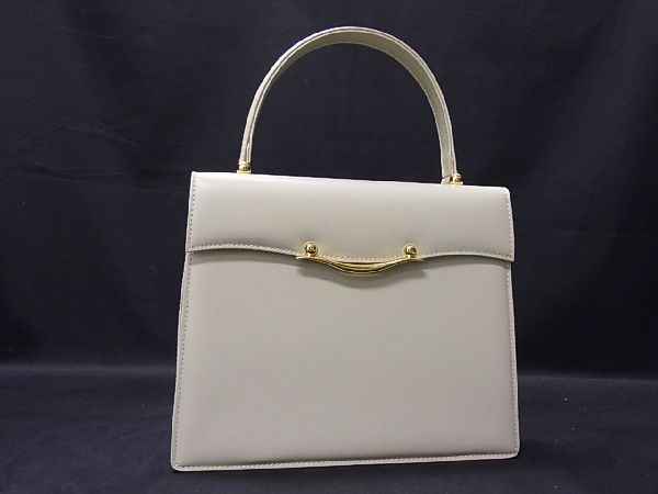 1円 ■新品■未使用■ Pierre Balmain ピエールバルマン レザー ゴールド金具 ワンハンドルバッグ 手提げ レディース アイボリー系 M0647qM 女性用 ブランド別
