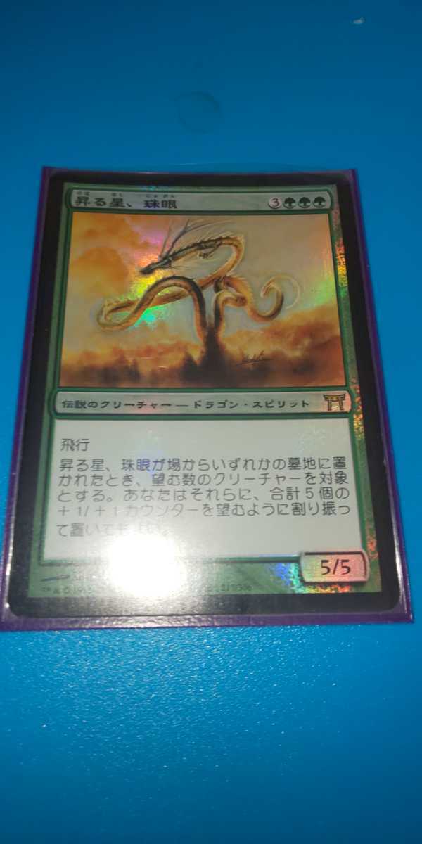 MTG 昇る星、珠眼 FOIL 神河物語 日本語 即決あり 貴重品 the Rising