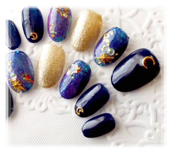 100スタート 95 ジェルネイルチップ ギャラクシー 宇宙 ゴールド ラメ オーロラ 一般 売買されたオークション情報 Yahooの商品情報をアーカイブ公開 オークファン Aucfan Com