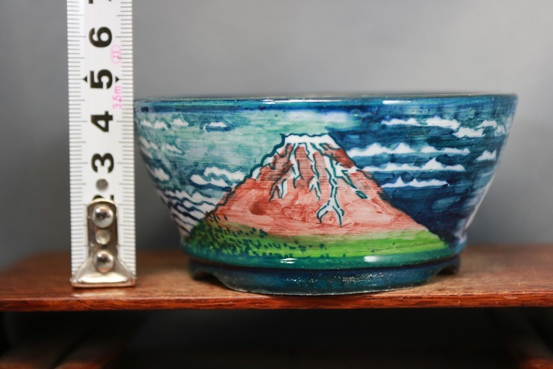 盆栽鉢 陶翠庵 陶 長辺 約11.8cm 本店 陶翠庵 盆栽鉢【陶