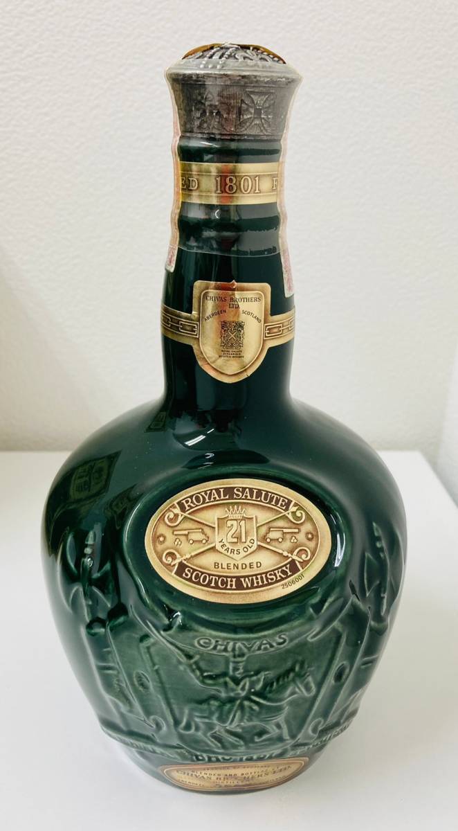 古酒】ROYAL SALUTE 緑 グリーン 21年 ロイヤルサルート21年 ☆7881