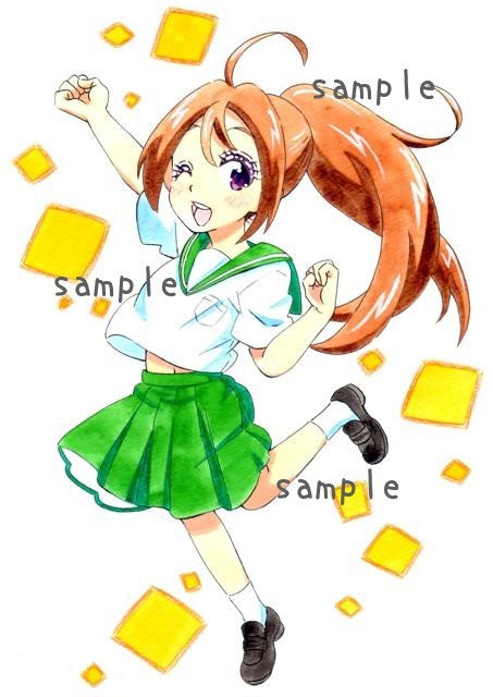 オリジナル手描きイラスト ポニーテール 元気な女の子 制服 手描きイラスト 売買されたオークション情報 Yahooの商品情報をアーカイブ公開 オークファン Aucfan Com