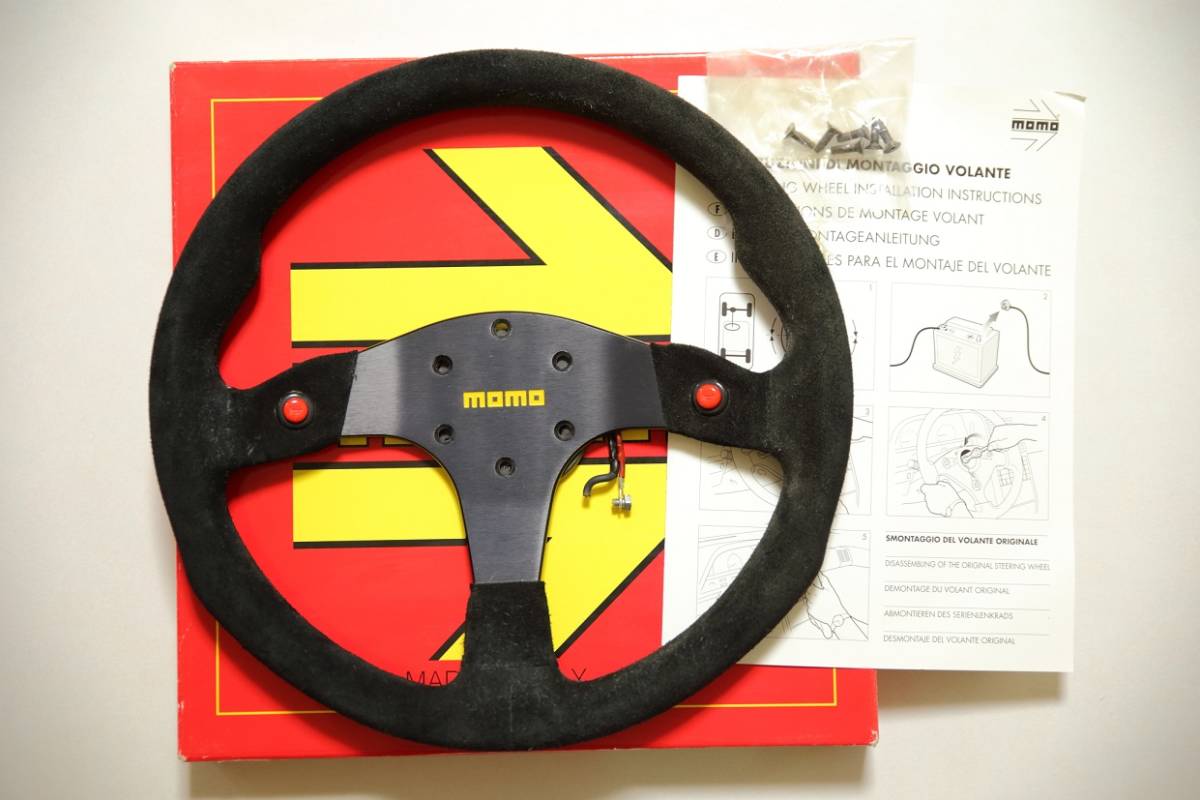 0 MOMO - Steering 350mm Suede MOD. Wheel Race Wheels Momo Mod MOD 