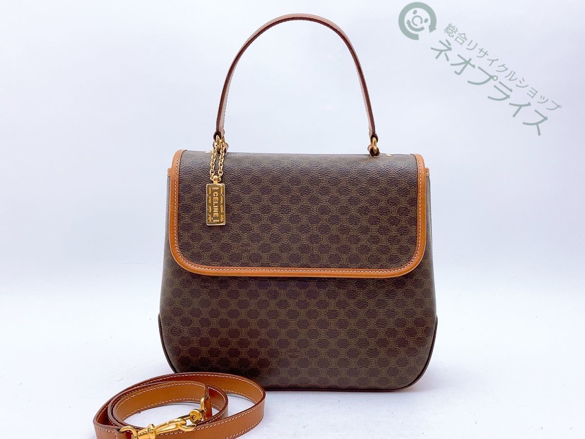 CELINE セリーヌ マカダム キーホルダー キーリング ゴールド 