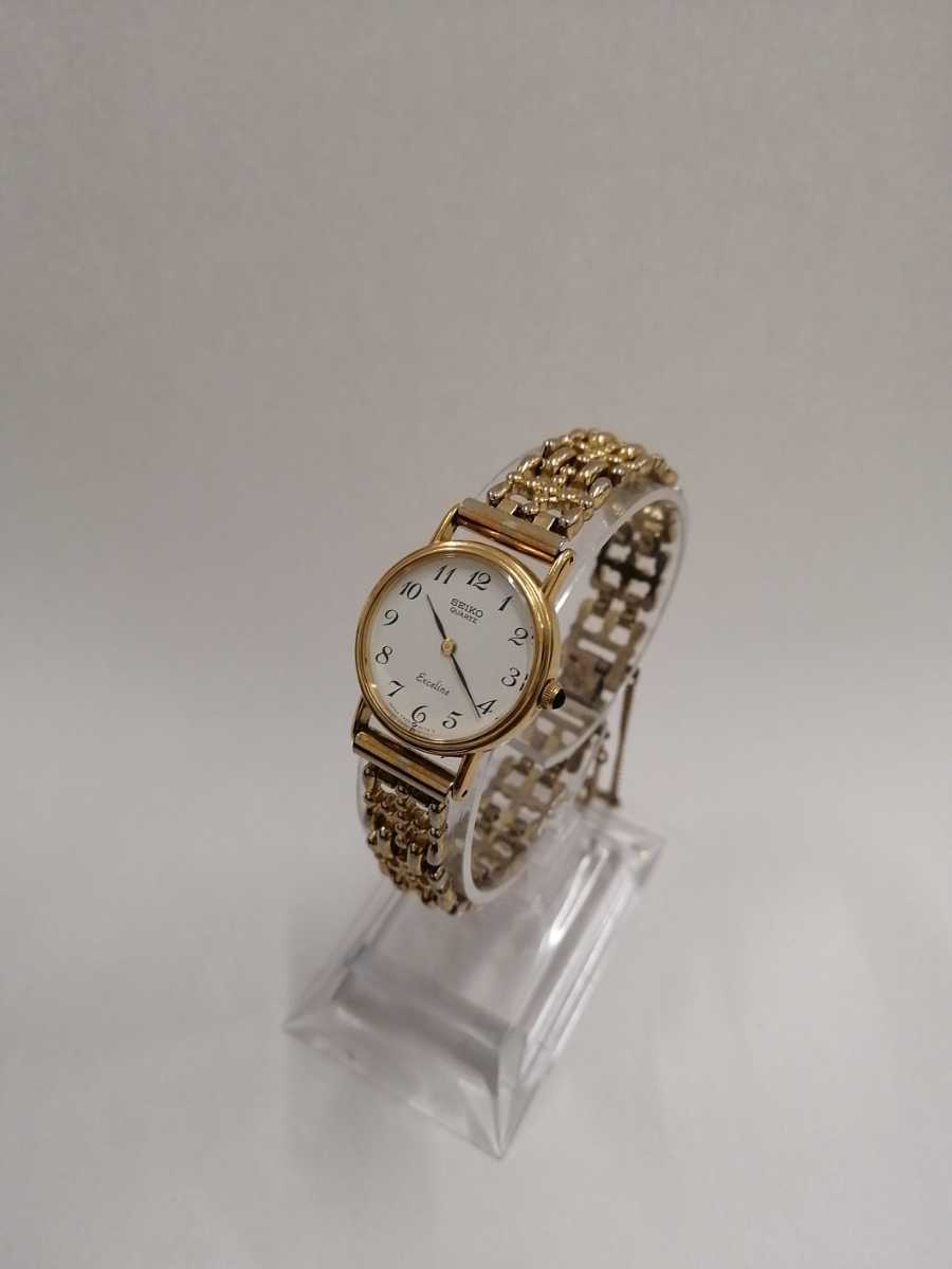 K0414】 SEIKO EXCELINE セイコー エクセリーヌ 腕時計 14K 7320-0070