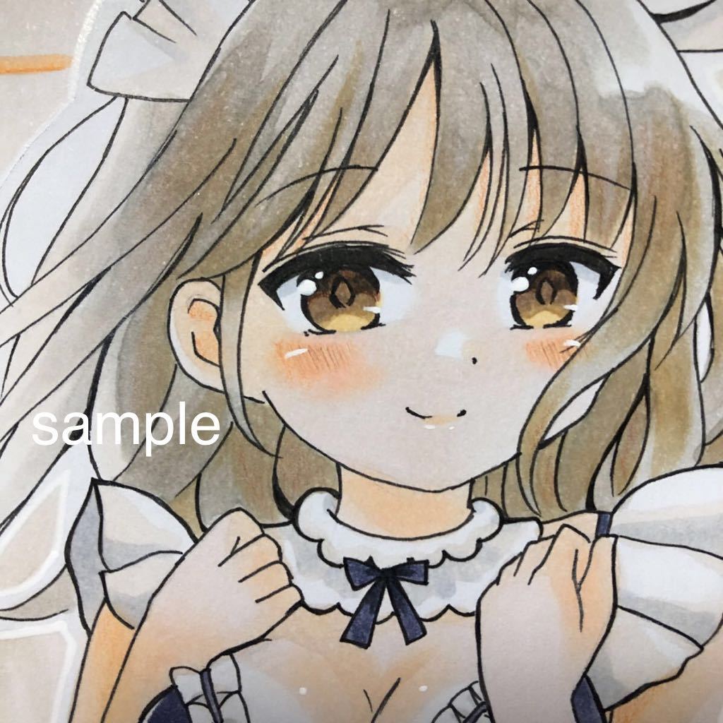 オリジナルイラスト《水着メイド》(手描きイラスト)｜売買された