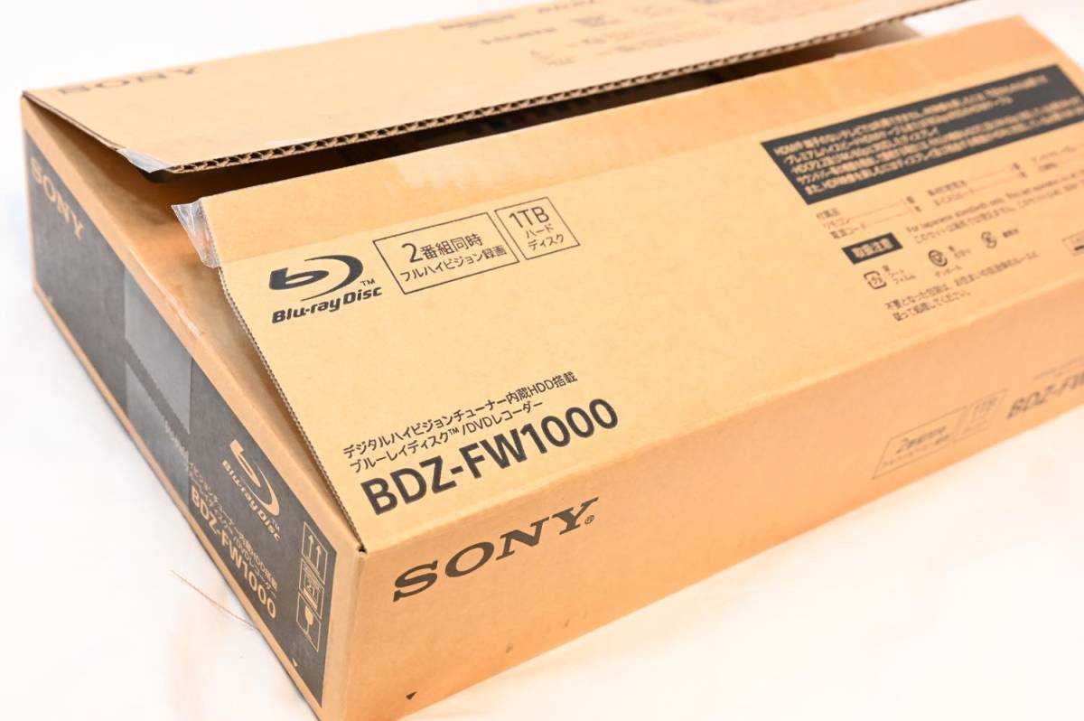 SONY ブルーレイレコーダー BDZ-FW1000 UltraHD対応 2番組同時録画 1TB