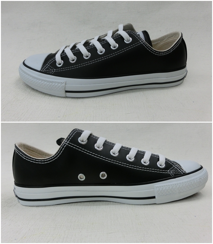 税込7，180円 新品 コンバース オールスター レザー OX 1C049 黒モノ 23.5cm US4.5 ALL STAR レザー 0 1 ８月限定！最大全額ポイント還元※要エントリー