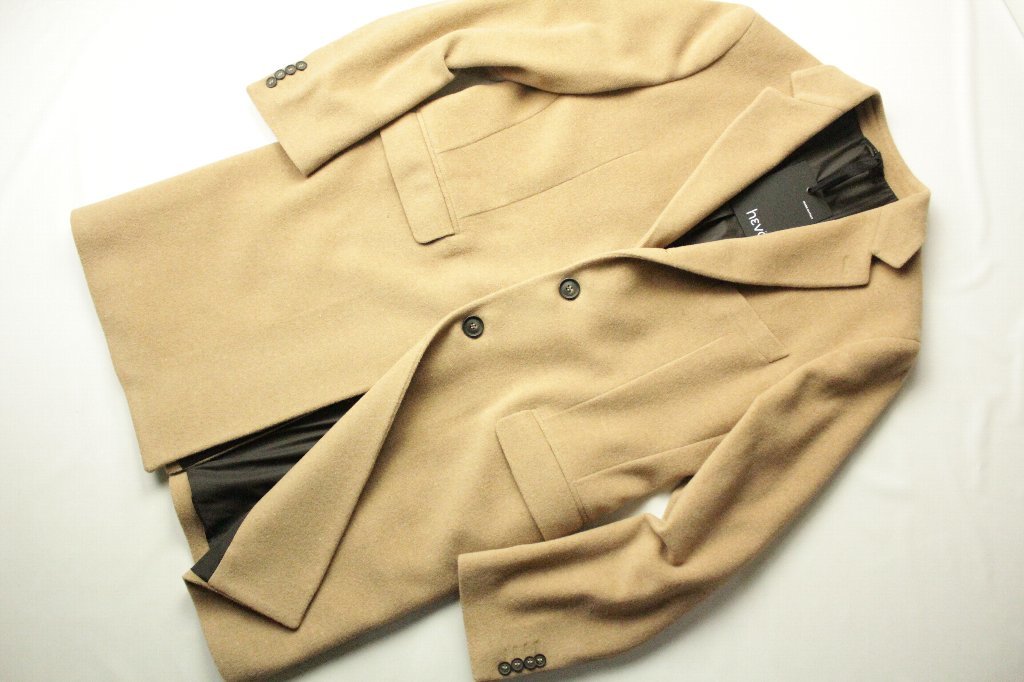 Hevo】イーヴォ まろやか上品なキャメルカラーのチェスターコート 54  