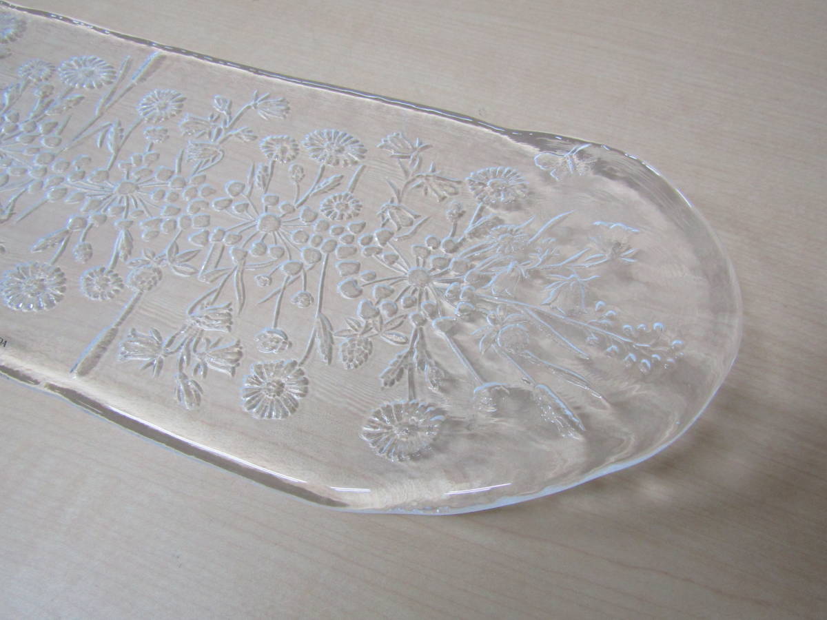 ☆極美品◆KOSTA BODA/コスタ ボダ◆Ulla/ウラ◆ガラスオーバルプレート◆45㎝ 長皿/北欧 スェーデン ◆未使用品/キャビネット保管品_2