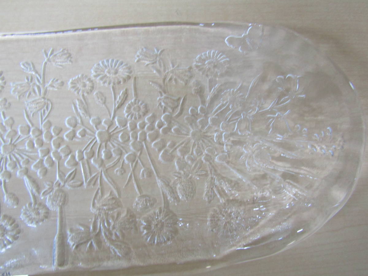 ☆極美品◆KOSTA BODA/コスタ ボダ◆Ulla/ウラ◆ガラスオーバルプレート◆45㎝ 長皿/北欧 スェーデン ◆未使用品/キャビネット保管品_7