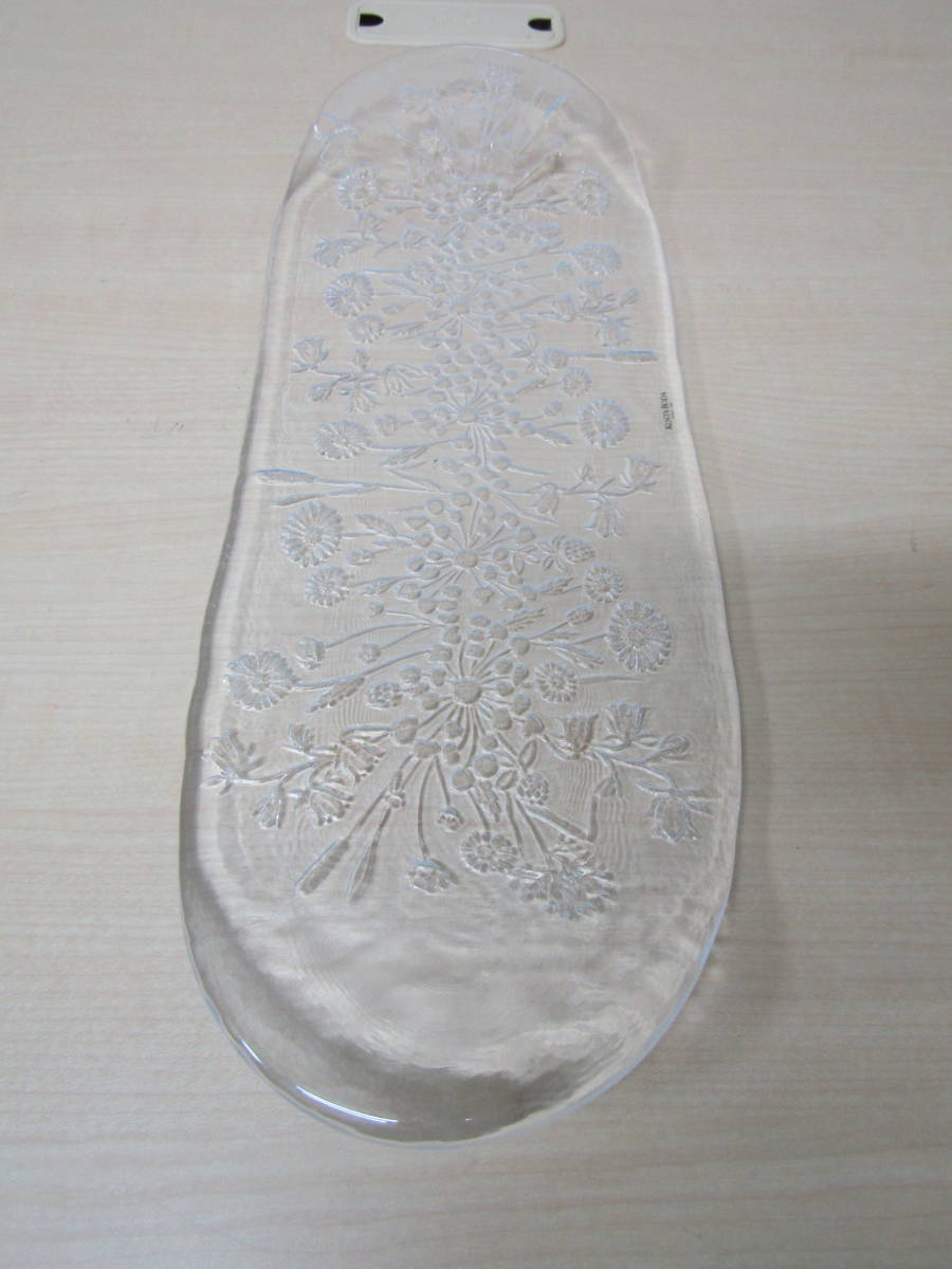 ☆極美品◆KOSTA BODA/コスタ ボダ◆Ulla/ウラ◆ガラスオーバルプレート◆45㎝ 長皿/北欧 スェーデン ◆未使用品/キャビネット保管品_8