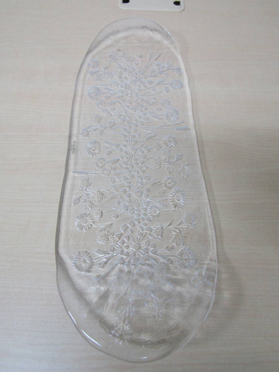 ☆極美品◆KOSTA BODA/コスタ ボダ◆Ulla/ウラ◆ガラスオーバルプレート◆45㎝ 長皿/北欧 スェーデン ◆未使用品/キャビネット保管品_9