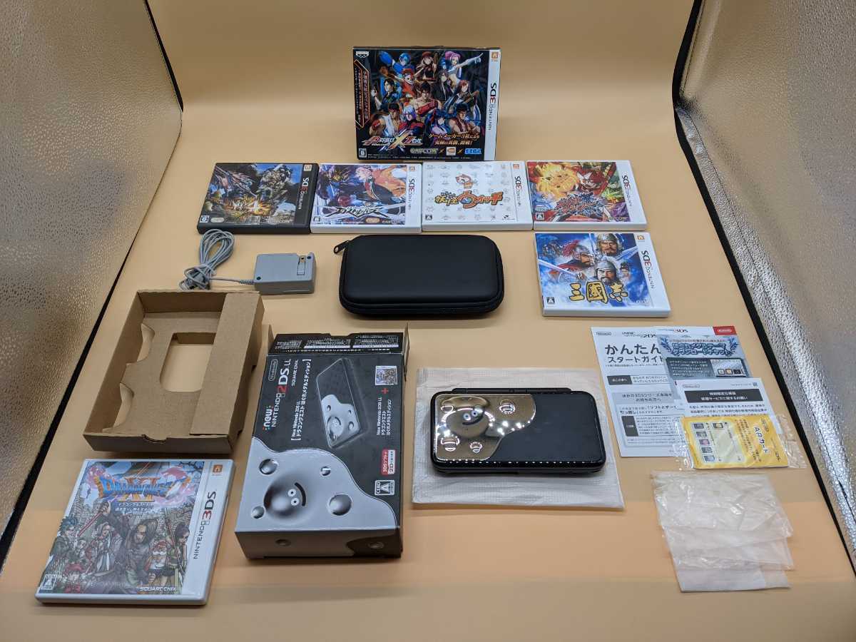 完品！ソフト2本おまけ付！3DS おも LL本体セット！アダプターSDカード