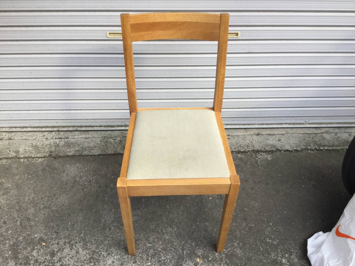 無印良品 | オーク無垢材チェア : 幅51×奥行50.5×高さ73 ブラウン