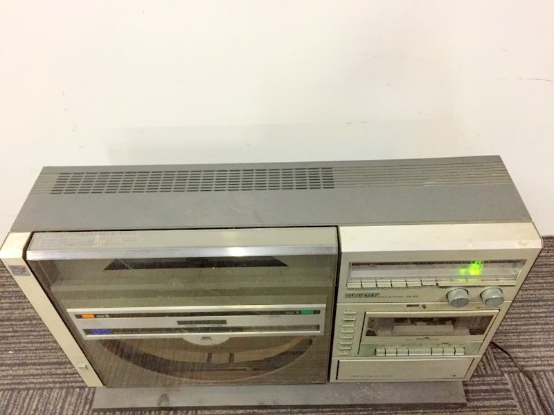 ジャンク品 SHARP VZ-V3 レコード両面演奏システムステレオ レコード