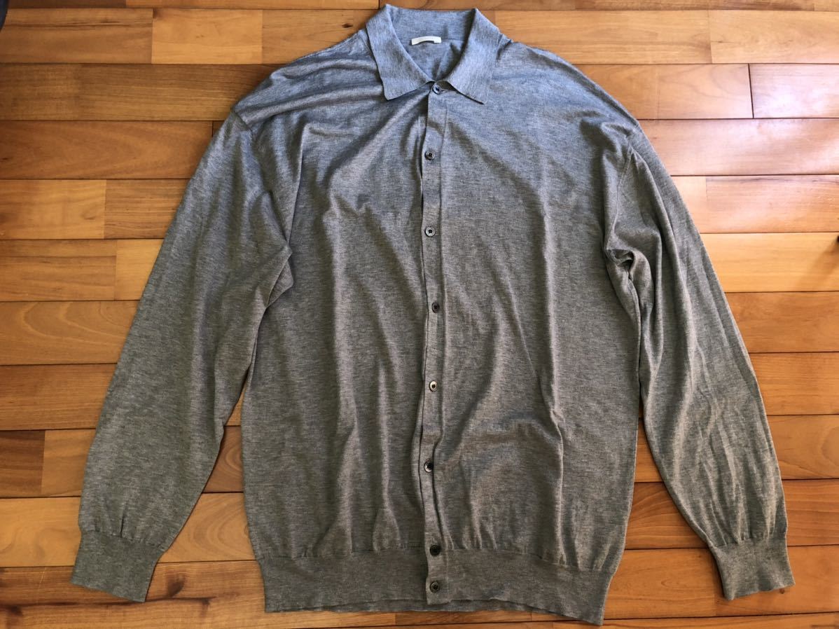 17SS COMOLI 21Gコットン衿つきカーディガン
