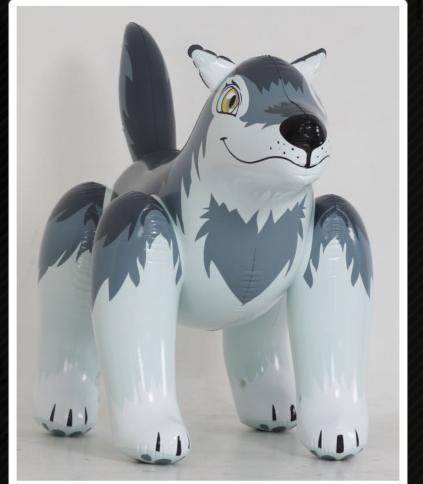 ウルフ ツヤあり フロート 空気ビニール風船 浮き輪 レア 新製品 新品