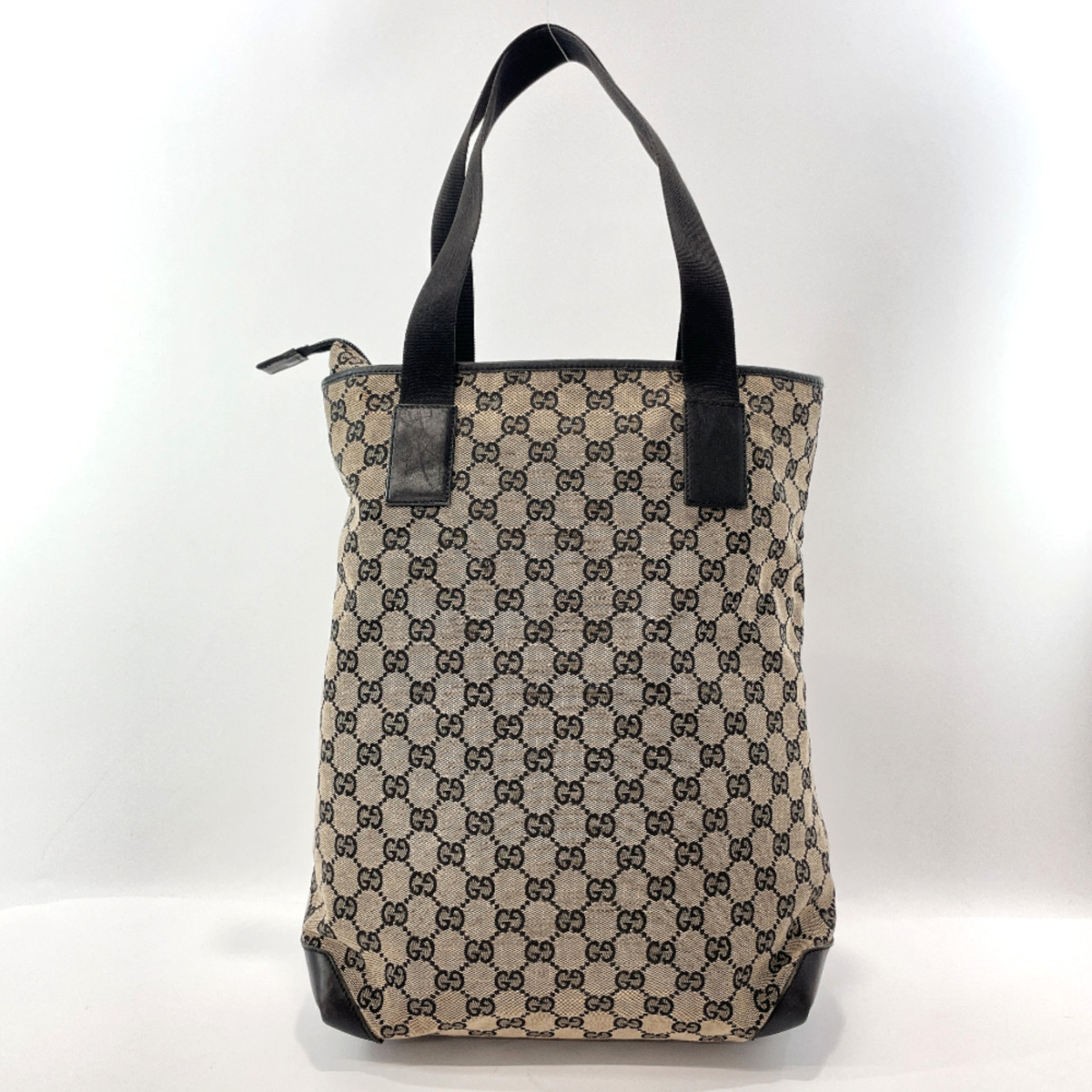 1円◎～（GUCCI グッチ）トートバッグ 019.0401 GGキャンバス/レザー