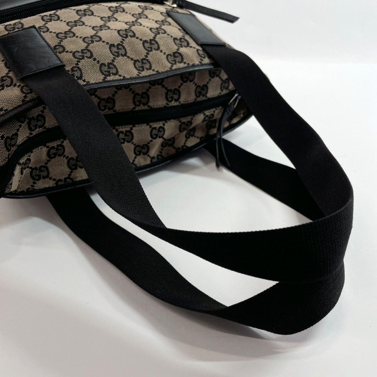 1円◎～（GUCCI グッチ）トートバッグ 019.0401 GGキャンバス/レザー