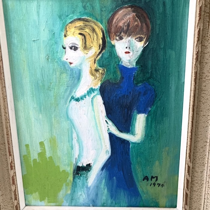 ♥油彩画♥　けやき　♥1977♥　F4　♥油絵　骨董　古玩　アンティーク　レトロ 油絵 油彩画 油彩 F6 」 絵画買取・販売の小竹美術 斉藤 骨董 F4