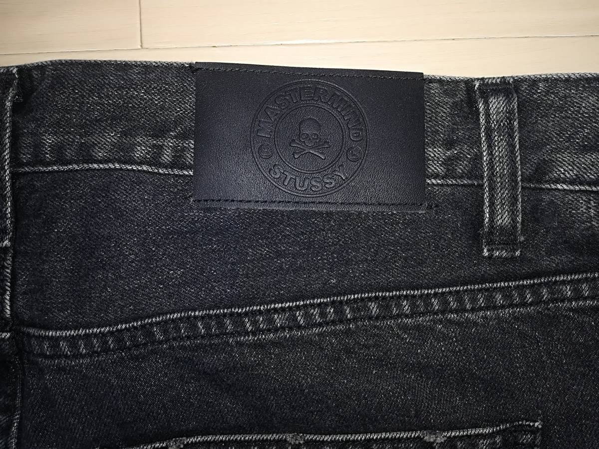 新品同様 STUSSY x MASTERMIND コラボ デニム パンツ ステューシー 