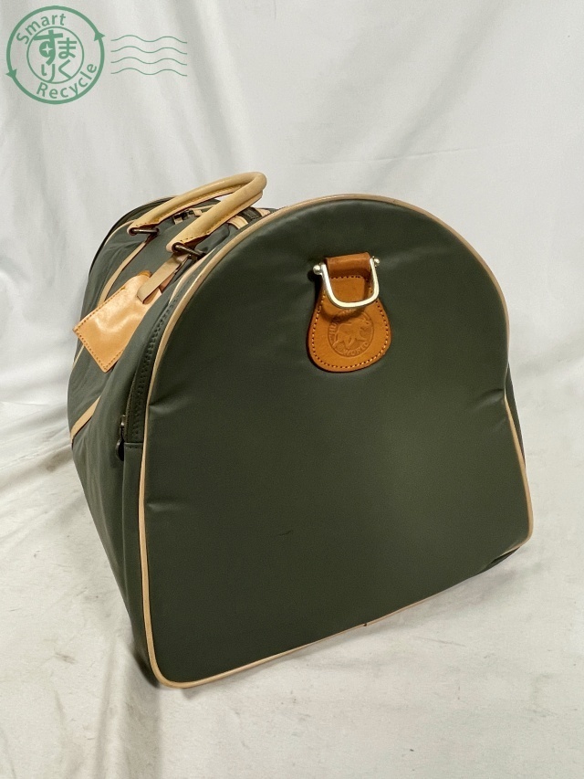 【ヴィンテージ】ハンティングワールド　ボストンバッグ　ナイロン　レザー　カーキ ヴィンテージ】ハンティングワールド ボストンバッグ ナイロン レザー