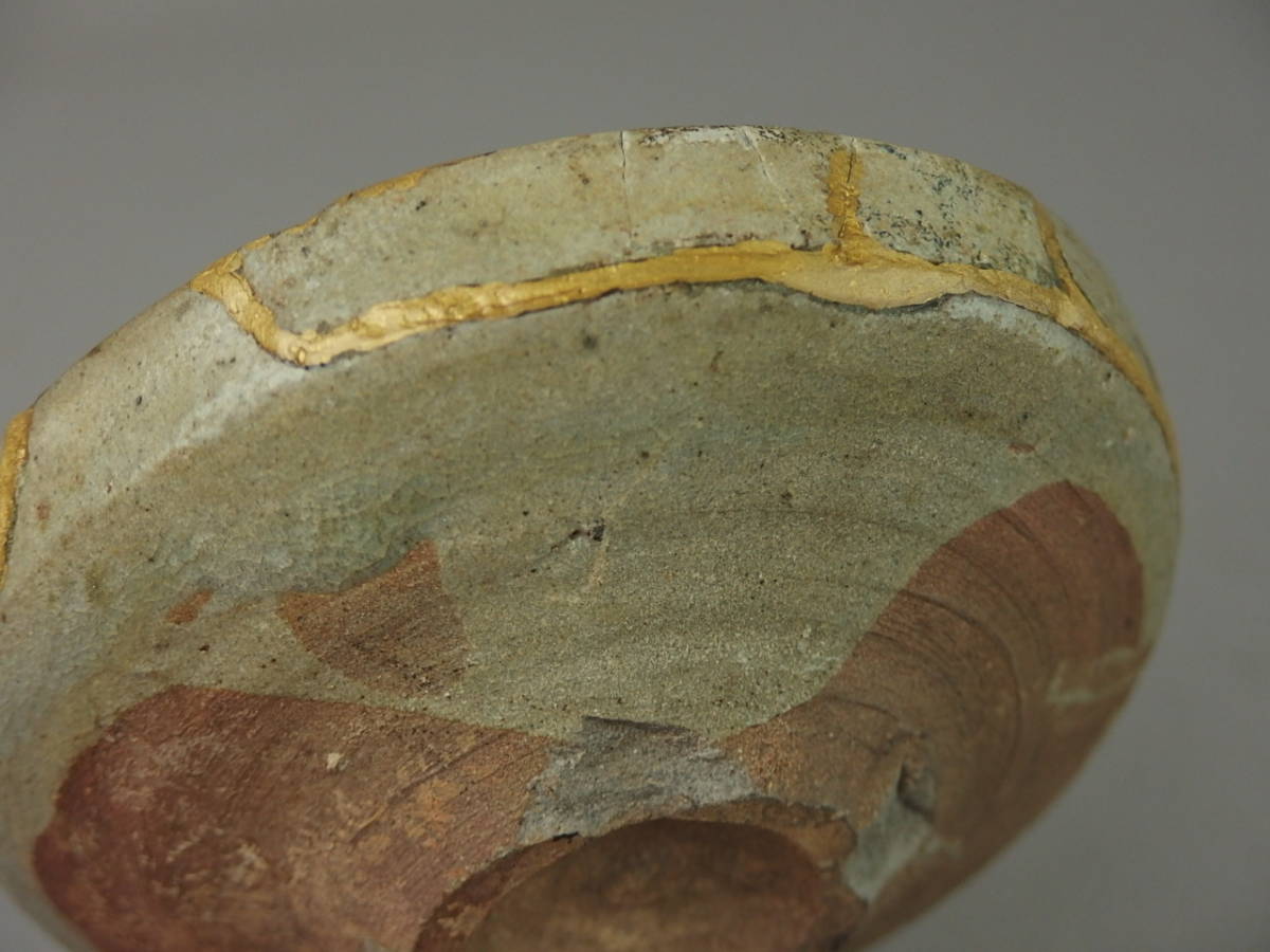 骨董・茶道具】☆古い 唐津焼 古唐津平茶碗 馬盥茶碗 皿 cl006xb6