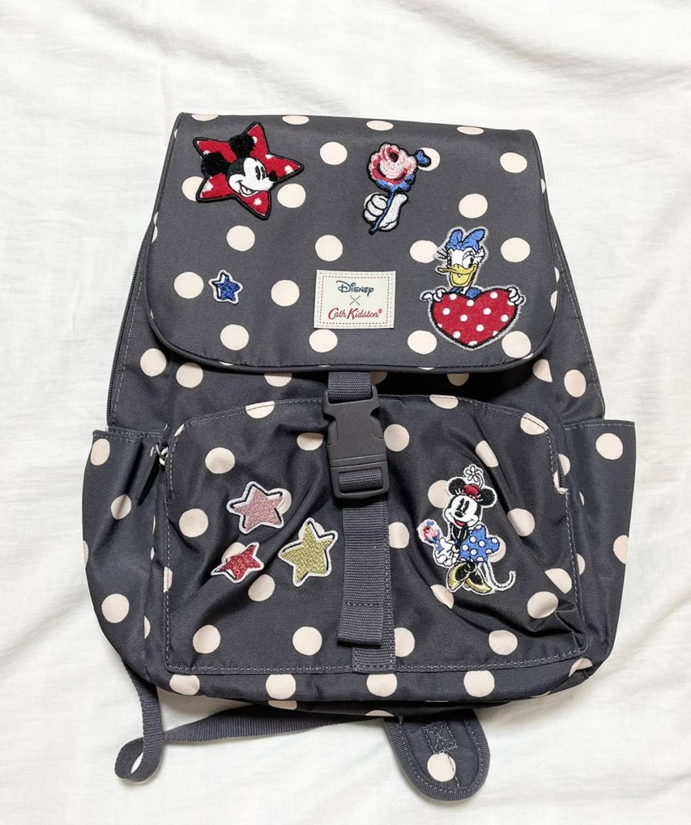 未使用に近い　Cath Kidston×Disney【キャスキッドソン × ディズニー】コラボ　ドット　ミッキー＆フレンズ リュックサック