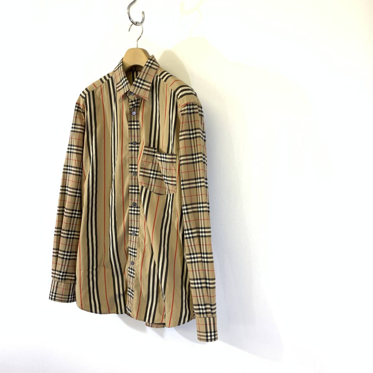 美品 Burberry バーバリー スプリングコート ノバチェック L 美品】BURBERRY LONDON ENGLAND バーバリー ロンドン ランダム パッチ