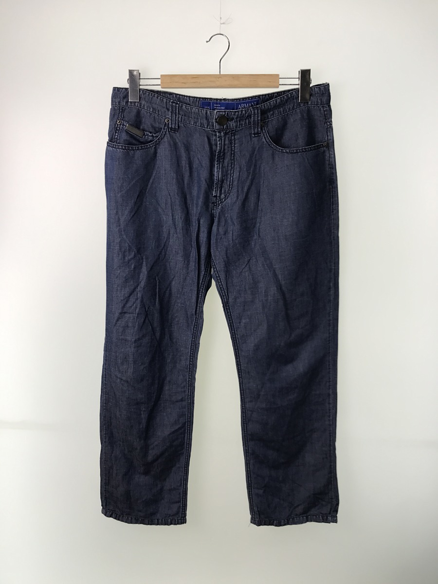 ARMANI COLLEZIONI◆ストレートパンツ/34/コットン/IDG/無地/RIJ15DD